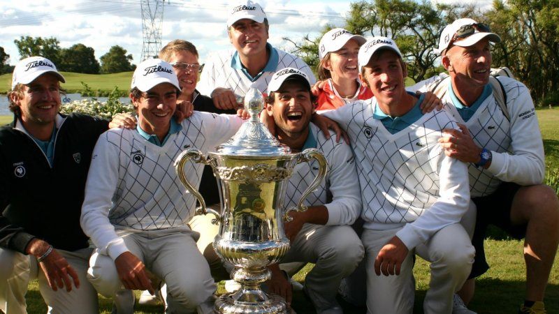 The French team celebrating their 2010 World Amateur Team Championship victory