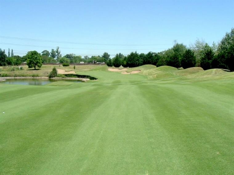 Striped fairway on the championship nine